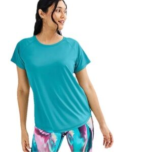 Women's SMALL Tek Gear® Performance Dry Tek Tee Tunic Length Teal Blue Green